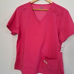 Koi Tech top large pink with angel wing